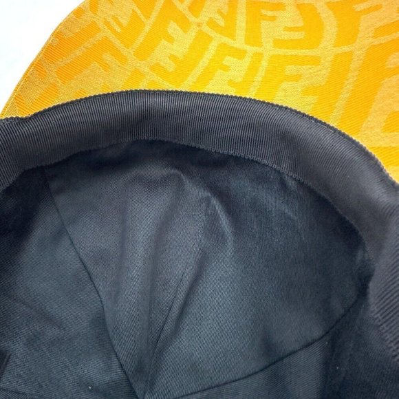 Auth FENDI FXQ768 Zucca Baseball cap hat cap Canvas yellow main image 9